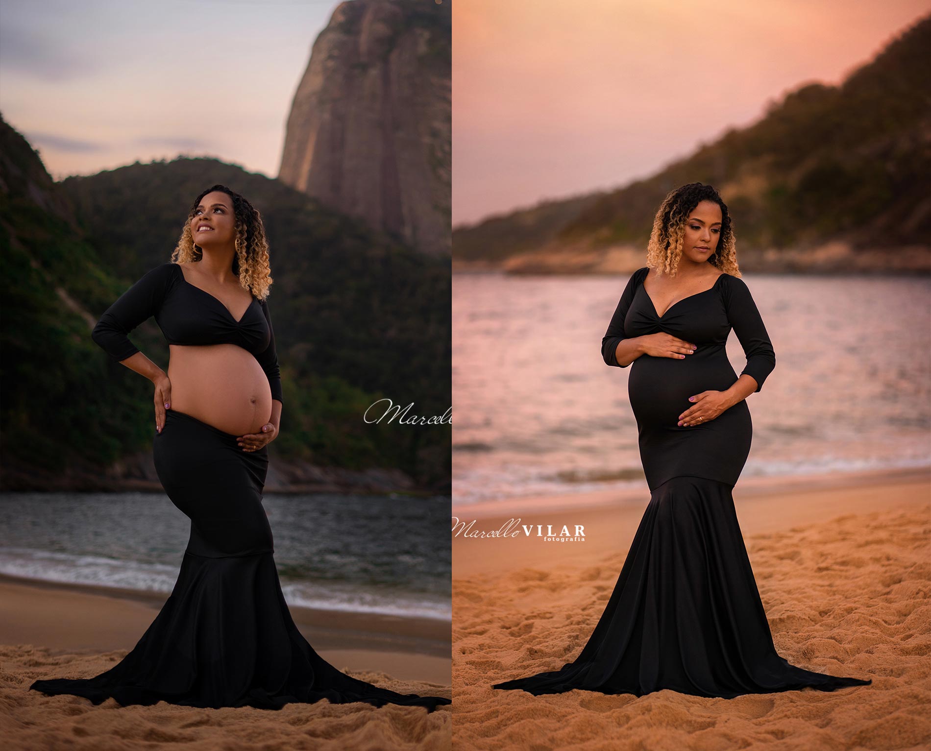 ensaio gestante com roupa preta